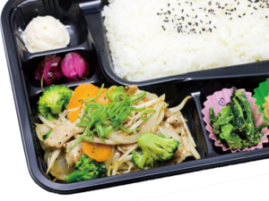 豚肉とブロッコリーの塩炒め弁当